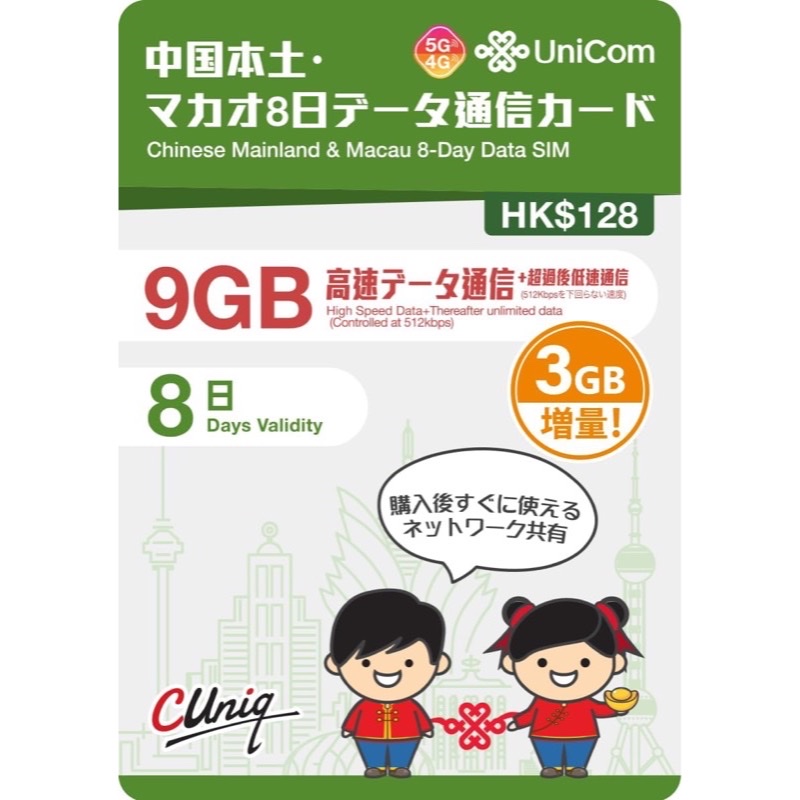 中国用プリペイドSIMカード（China Unicom）（出典：Amazon商品ページ）